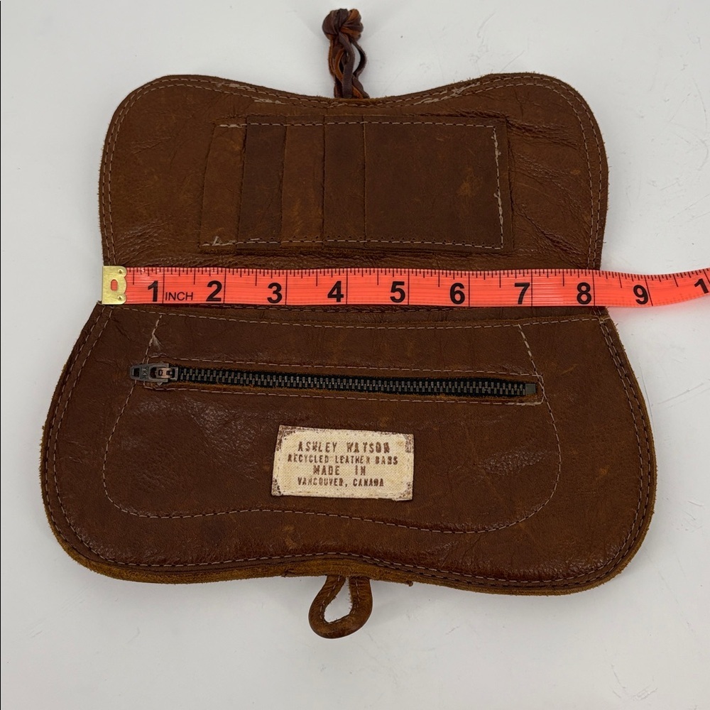 Ashley Watson Recycled Leather Brown Leather Wallet Vancouver Canada Brown - Picture 11 of 11